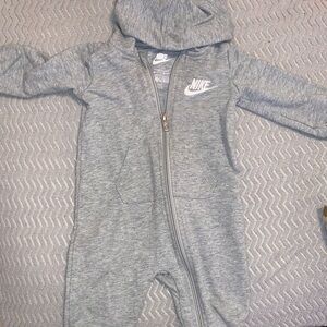 Nike Heather Gray Kids Footie One Piece